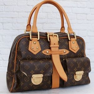 Manhattan GM Large LV Purse Louis Vuitton monogram brown leather authentic bag